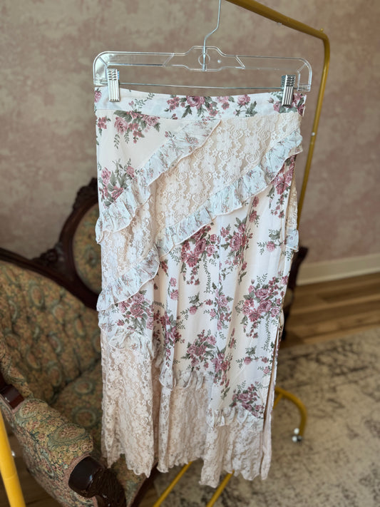 Shabby Chic Tiered Maxi Skirt