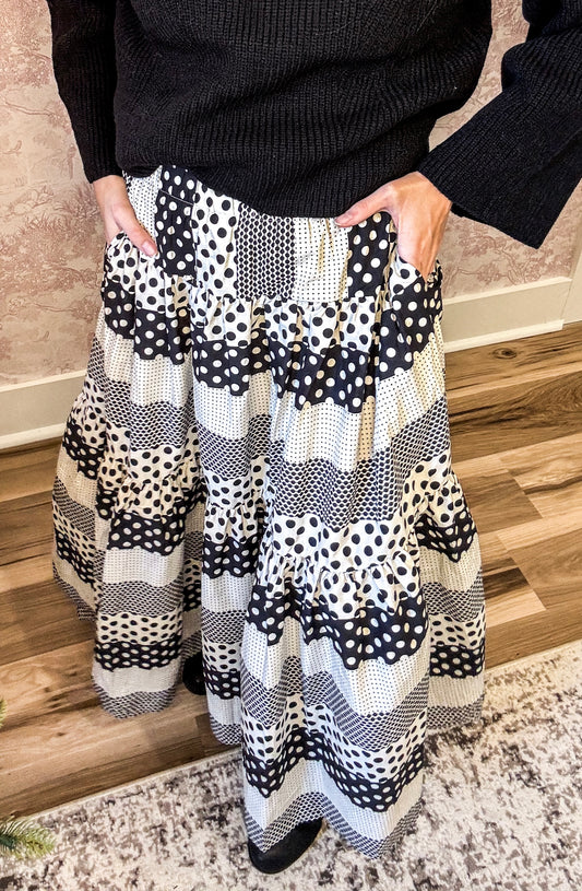 Polka Dot Maxi Skirt
