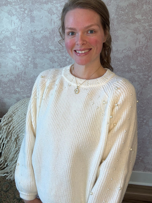 Cream Pearl Sweater